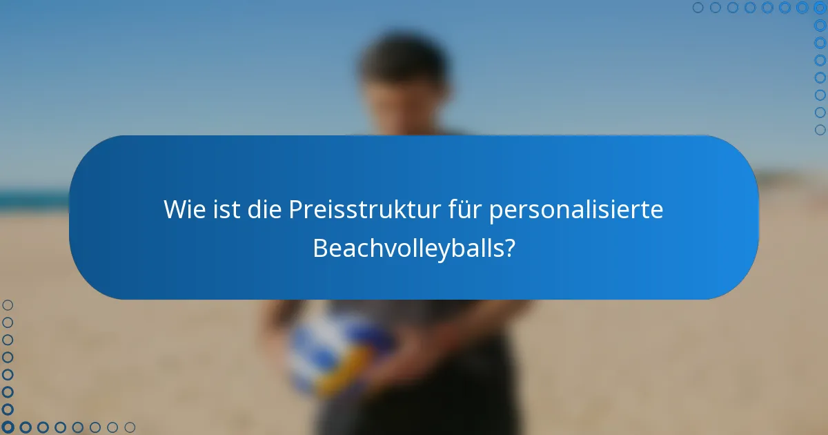 Wie ist die Preisstruktur für personalisierte Beachvolleyballs?