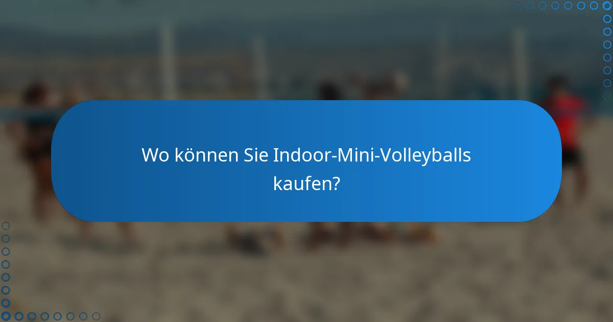 Wo können Sie Indoor-Mini-Volleyballs kaufen?